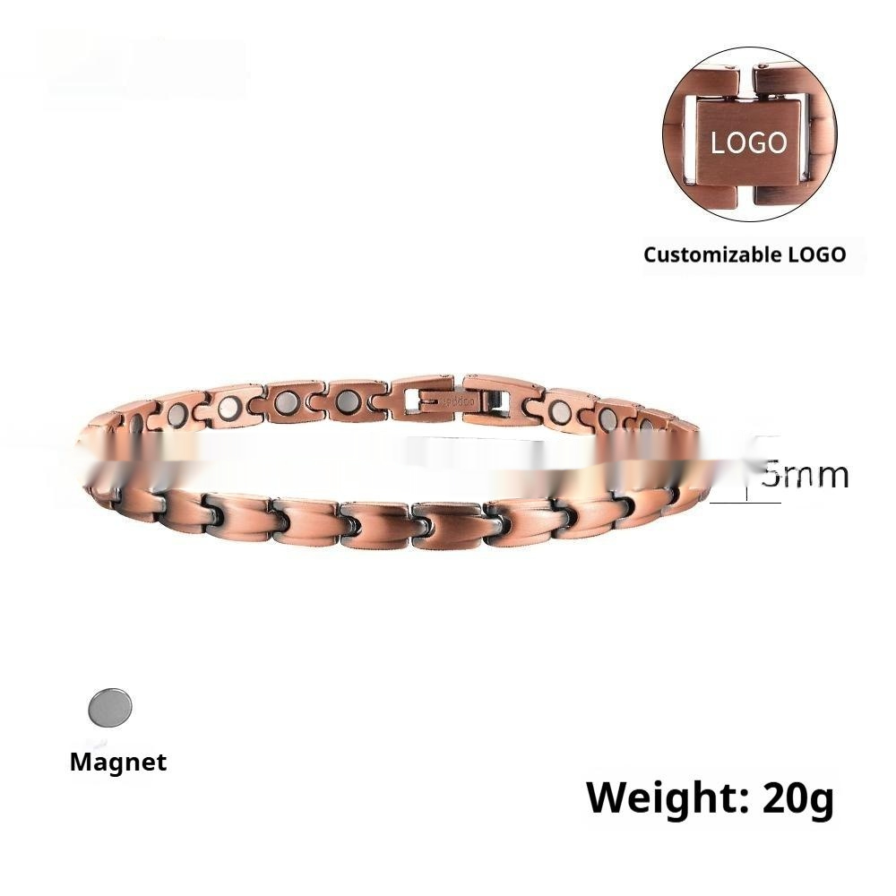 Womens Red Copper Magnetic Bracelet