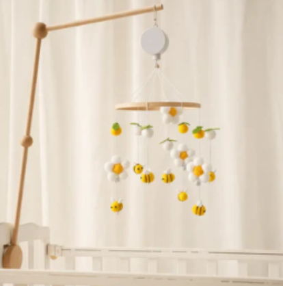 Educational Bee Baby Rattle Hanging Toy For Cribs 3