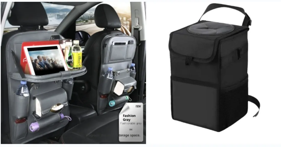 PU Leather Car Storage Bag Multifunction Seat