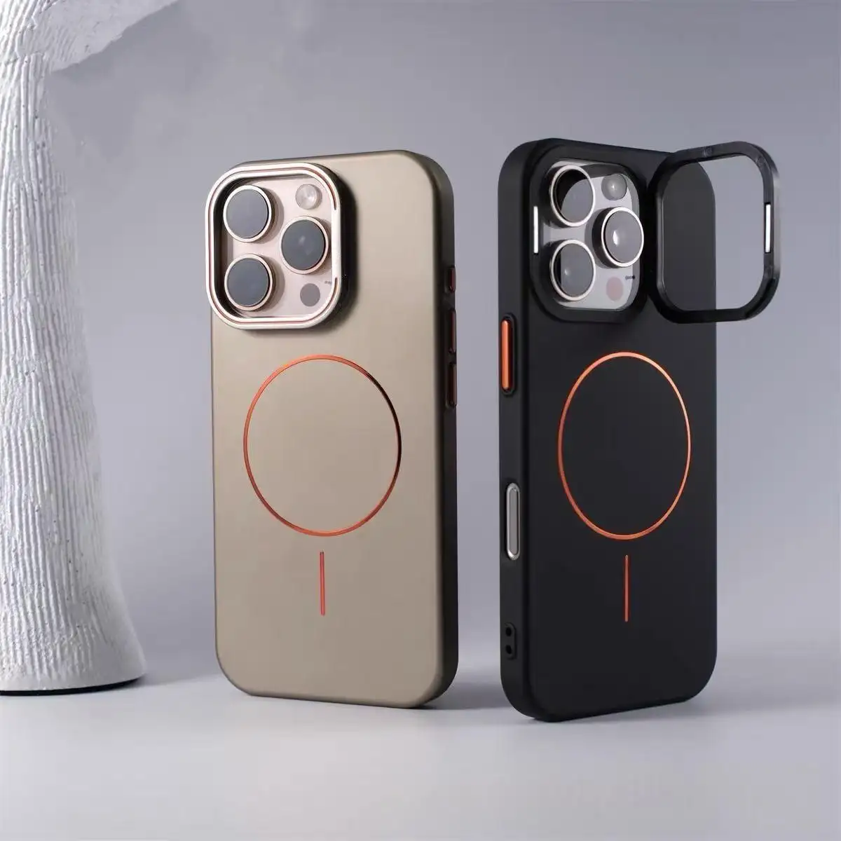 Magnetic Phone Case With A Gold-finish Thin