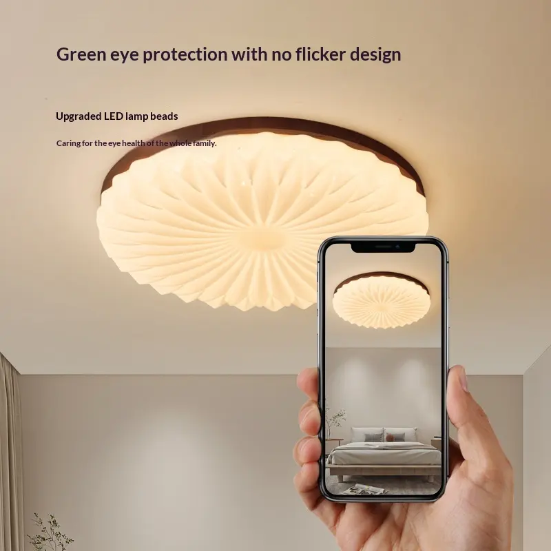 Creamy-style Room Light Japanese-style Solid Wood Balcony