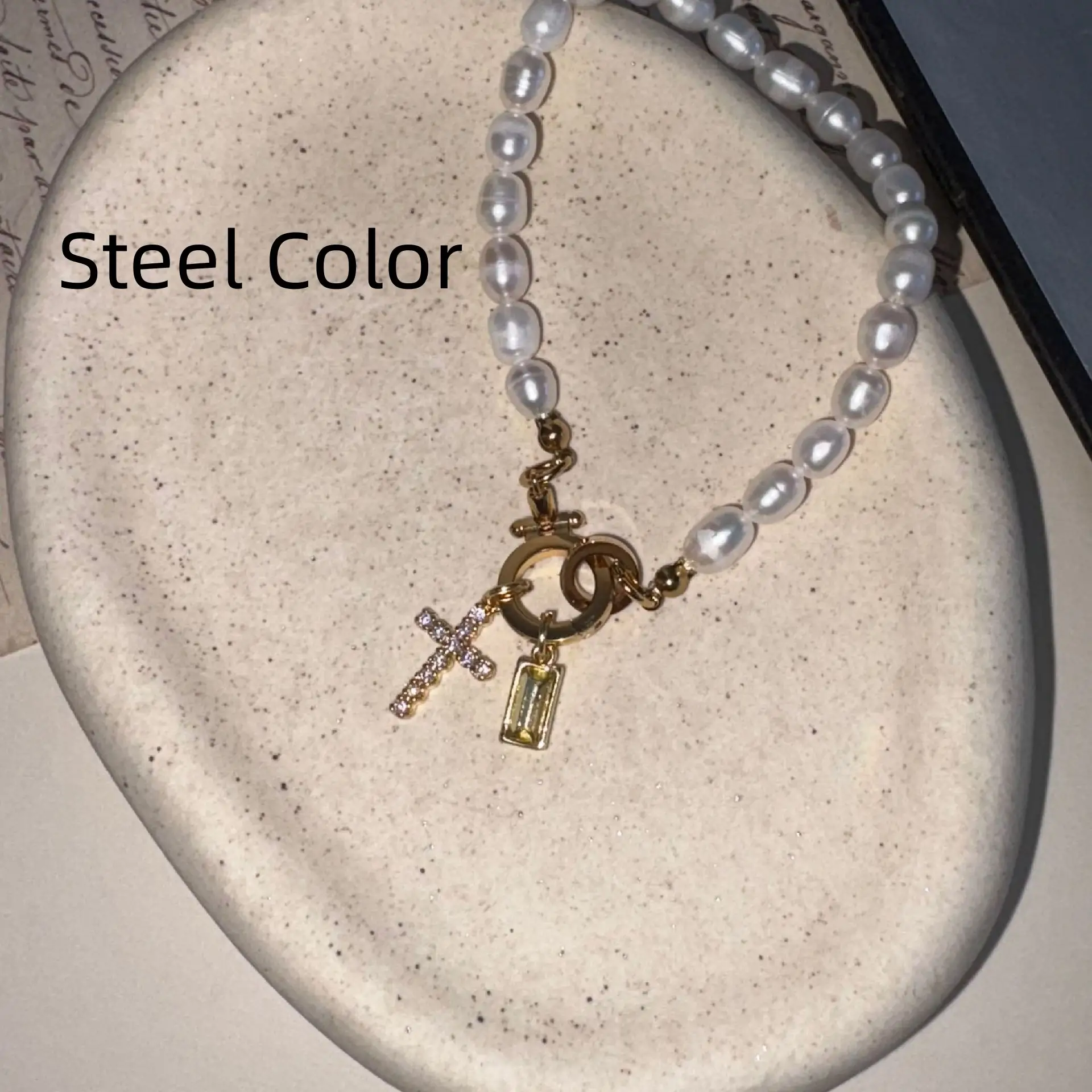 Birthstone Pendant Freshwater Pearl Bracelet