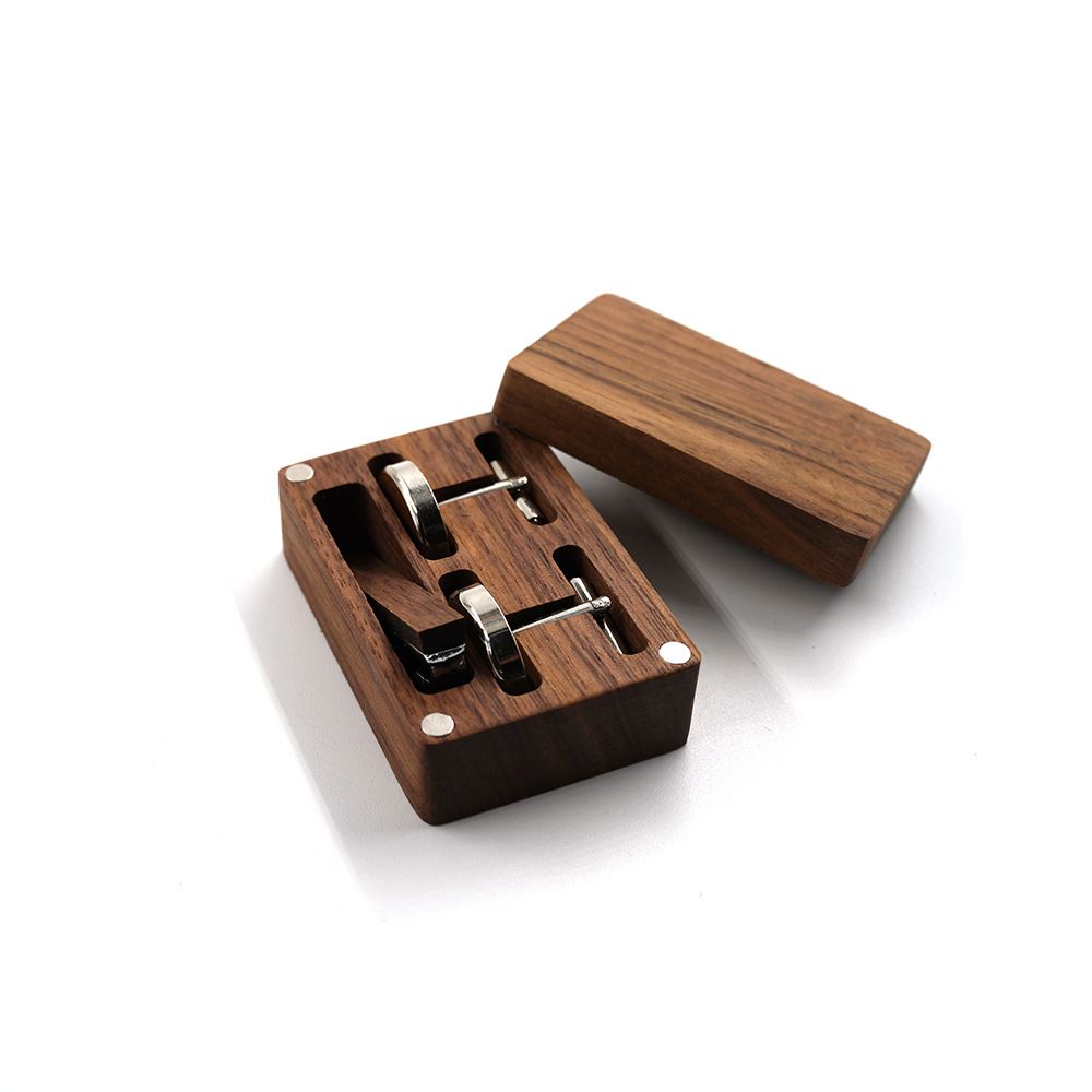 Cufflink Set Wooden Box Engraving And Printing 4