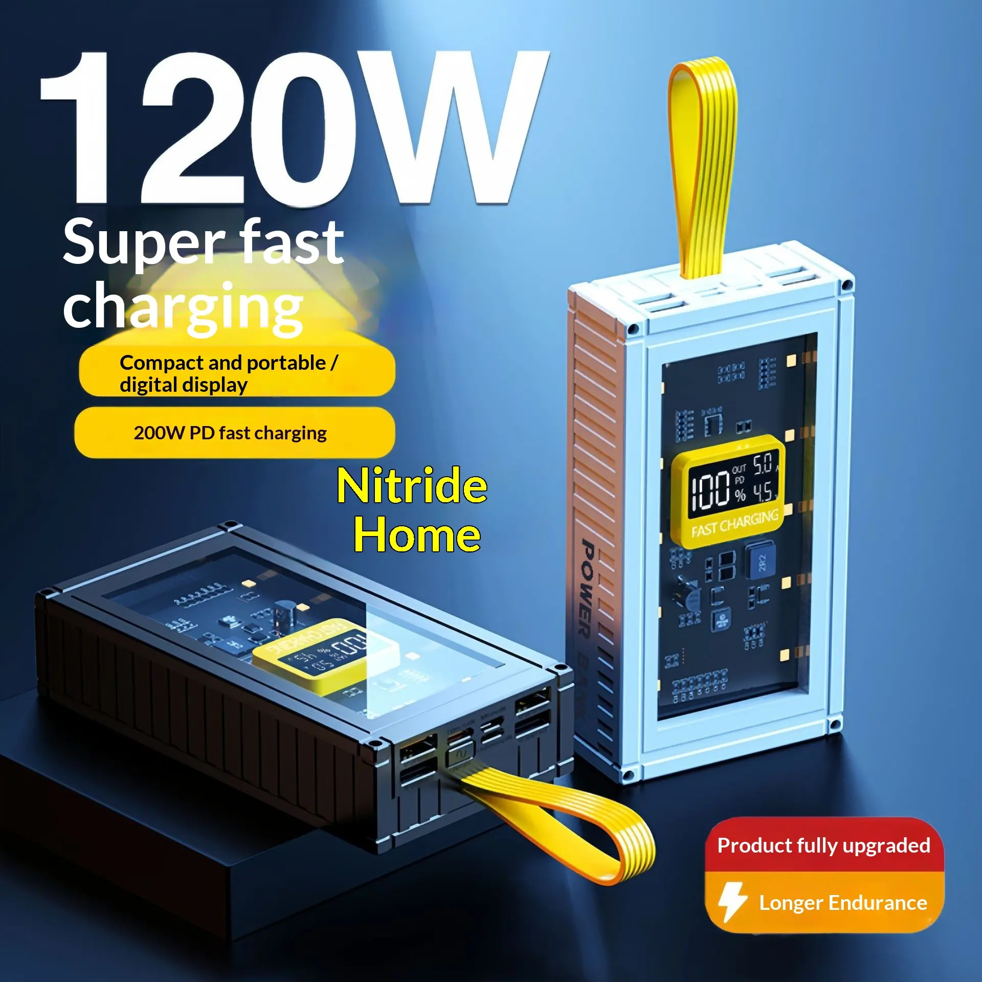 120W Super Fast Charging GaN Power Bank