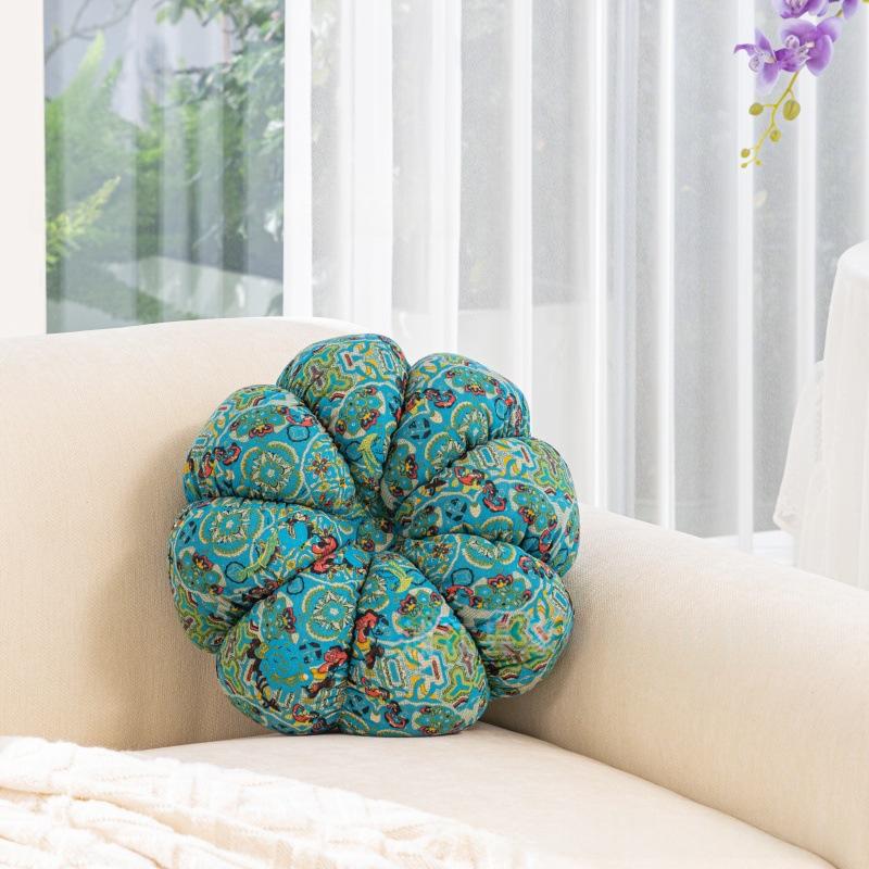 Bohemian-style Sofa Pumpkin Seat Cushion And Throw Pillow — foto 15