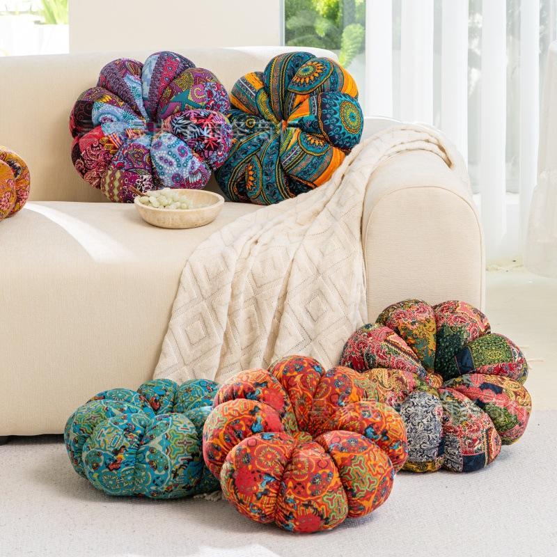Bohemian-style Sofa Pumpkin Seat Cushion And Throw Pillow — foto 2