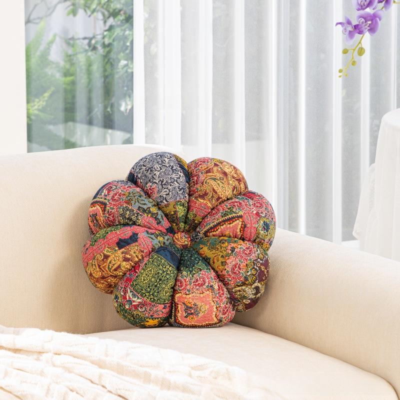 Bohemian-style Sofa Pumpkin Seat Cushion And Throw Pillow — foto 11