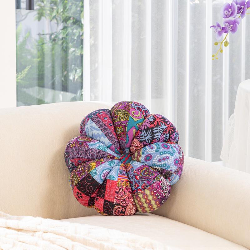 Bohemian-style Sofa Pumpkin Seat Cushion And Throw Pillow — foto 5