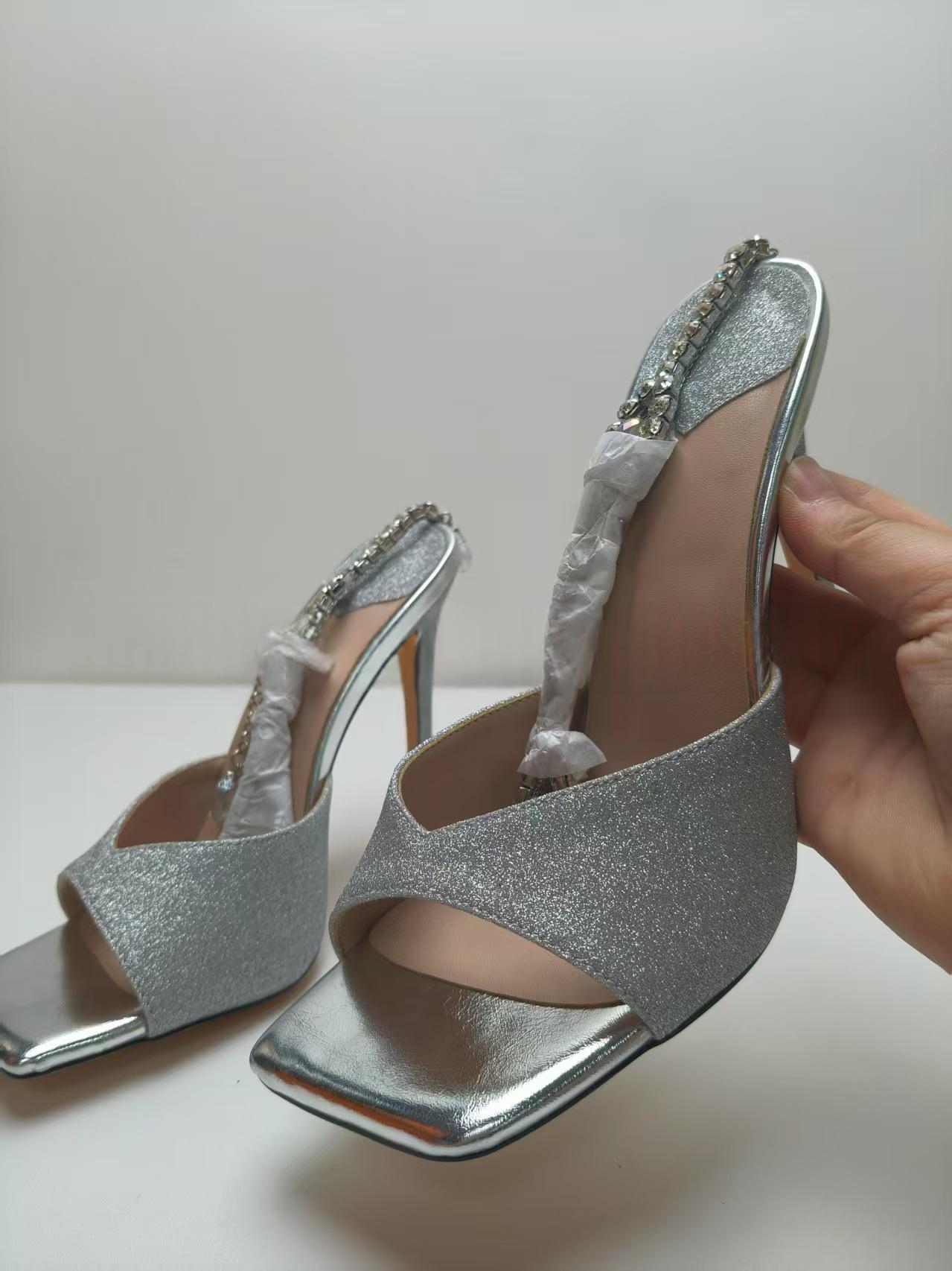 Square-Toe Stiletto Sandals, picture 4 of 10