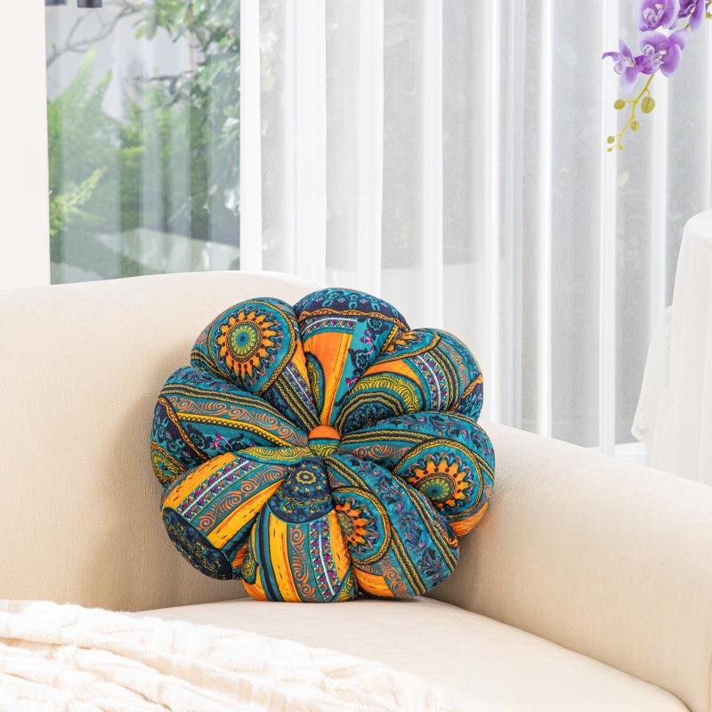 Bohemian-style Sofa Pumpkin Seat Cushion And Throw Pillow — foto 6