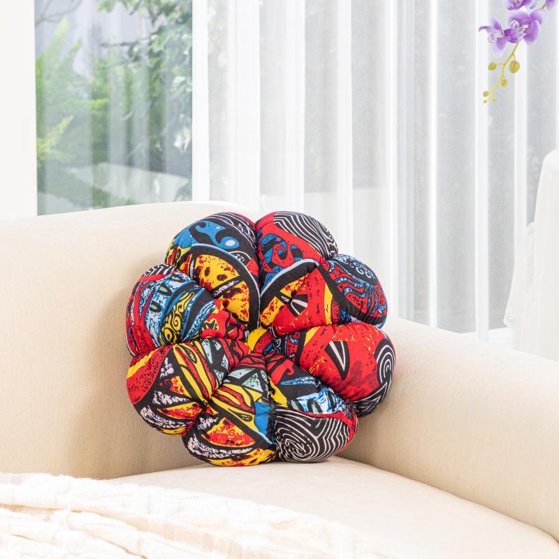 Bohemian-style Sofa Pumpkin Seat Cushion And Throw Pillow — foto 10