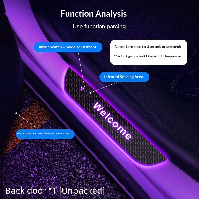 Car Threshold Lamp Pedal Welcome Guests 8