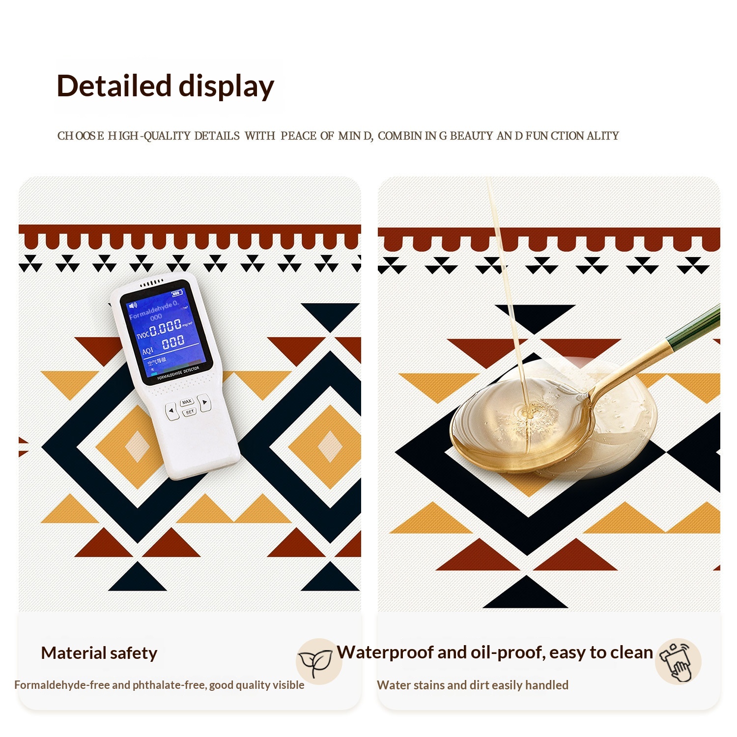No-wash, Waterproof, Oil-resistant, Ethnic-style Fabric Tablecloth — foto 2