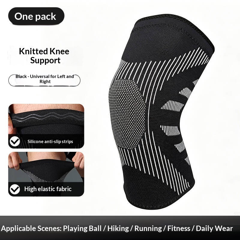 Knitted Breathable Sports Knee Brace Compression Sleeve