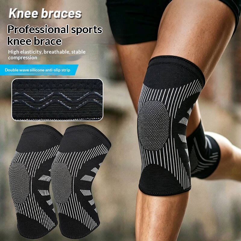 Knitted Breathable Sports Knee Brace For Basketball