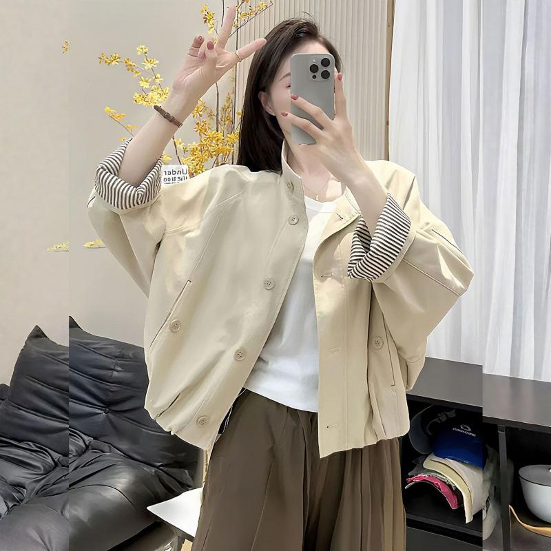 Loose-fit Figure-flattering Stylish Versatile Casual Jacket Top