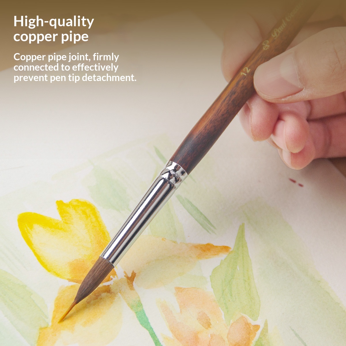 Amazon Cross-Border Watercolor Brush Petal-Shaped Watercolor Liner Brush