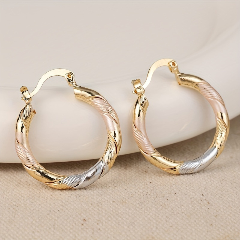 Exaggerated Earrings Retro Contrasting Colors Personalized Fashion Temperament