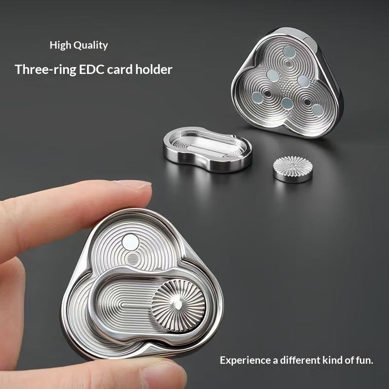 Triangular Rotating Card-pushing Stress-relief Hand Toy