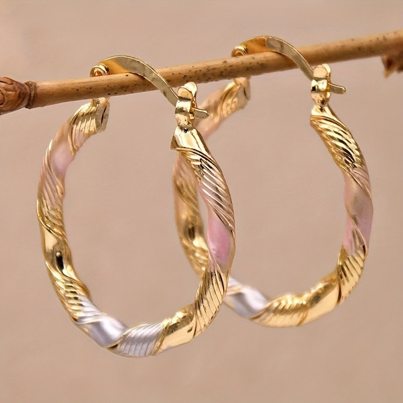 Exaggerated Earrings Retro Contrasting Colors Personalized Fashion Temperament