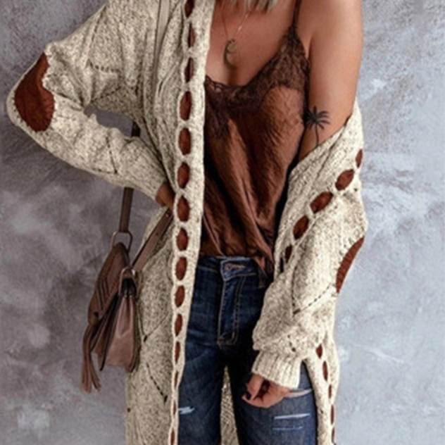Color Block Sweater Long Sleeve Cardigan Sweater