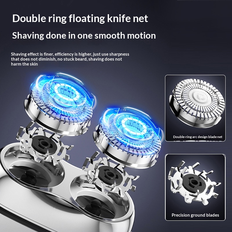 LED Digital Display Washable Fast-charging Portable Mini Electric Shaver — foto 2