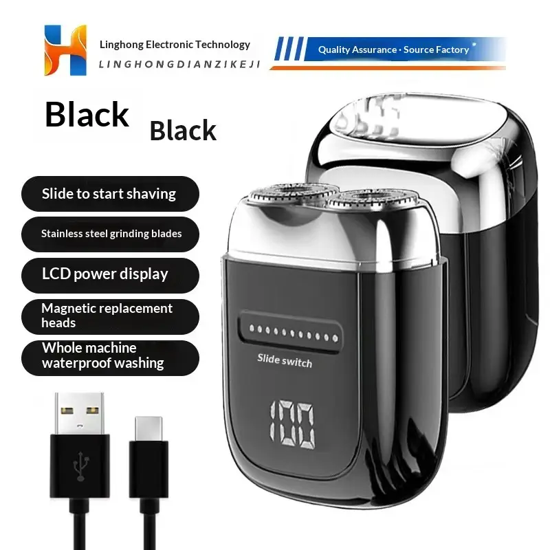LED Digital Display Washable Fast-charging Portable Mini Electric Shaver