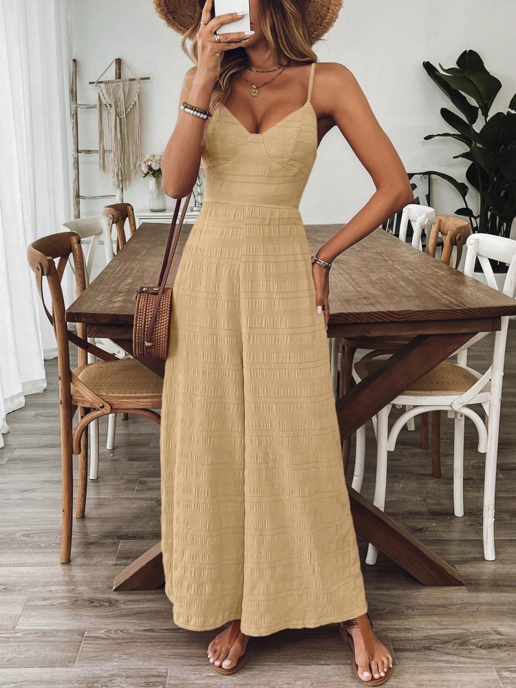 Fashionable Casual Jumpsuit With Shoulder Straps And A Bow Detail On The Back — foto 3