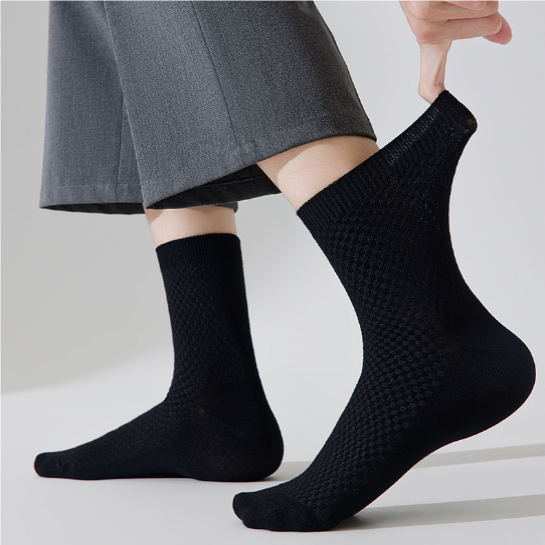 Mens Casual Soft And Breathable Mid-calf Socks