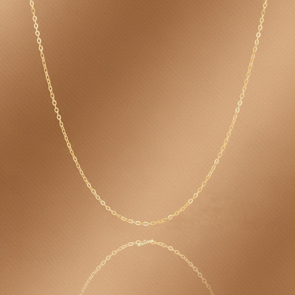 S925 Silver Box Chain Necklace Accessory