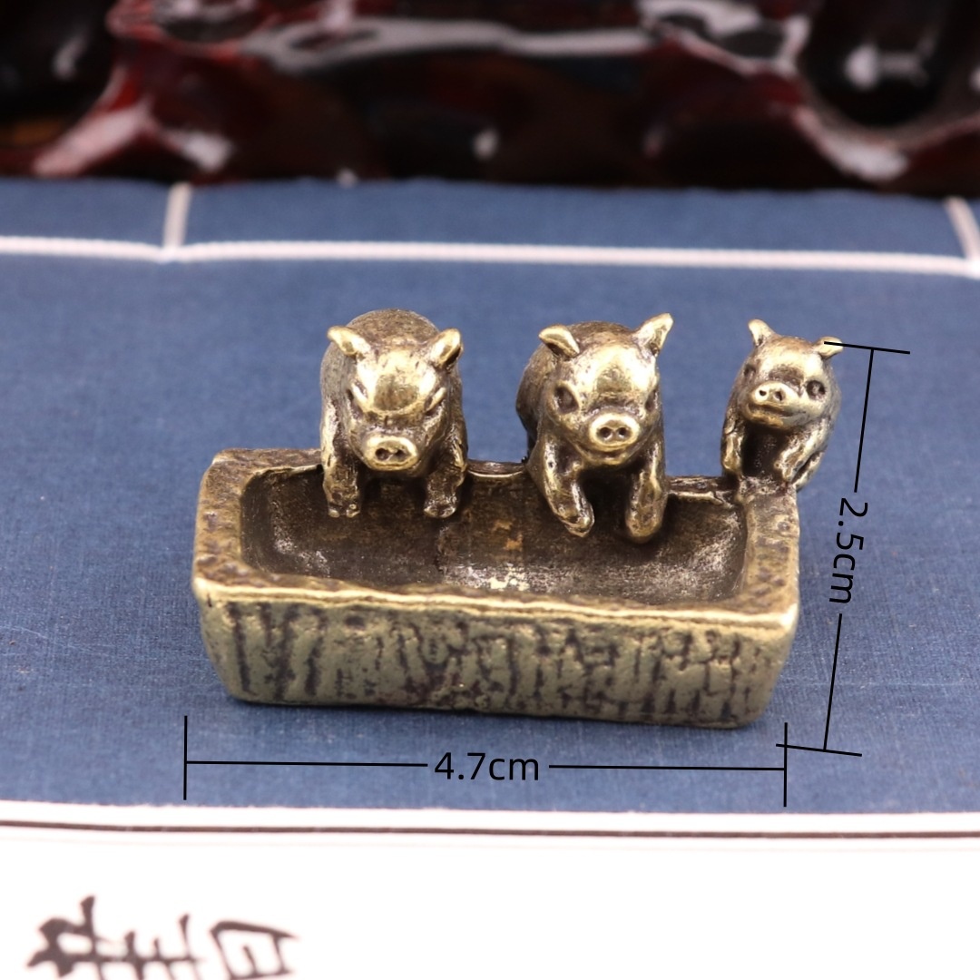 Brass Vintage Home DecorOffice Desk Tea Pet Ornament