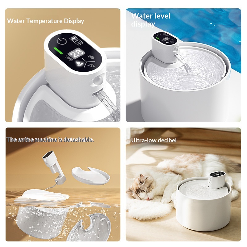 Automatic Ceramic Water Fountain For Cats Dog Drinking Bowl — foto 5