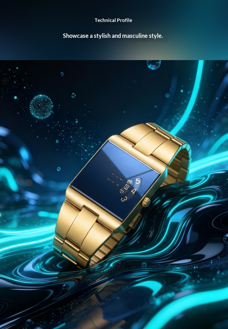 5158 Stylish new concept steel quartz watch for Men