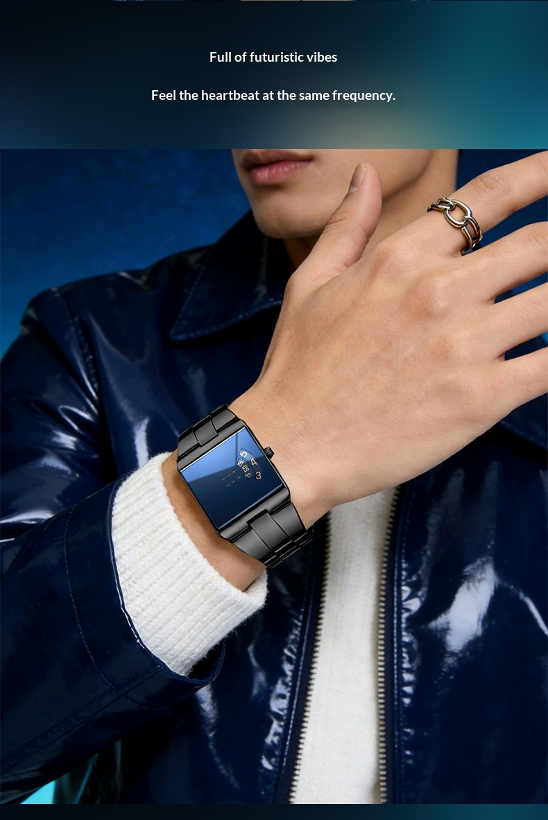 5158 Stylish new concept steel quartz watch for Men