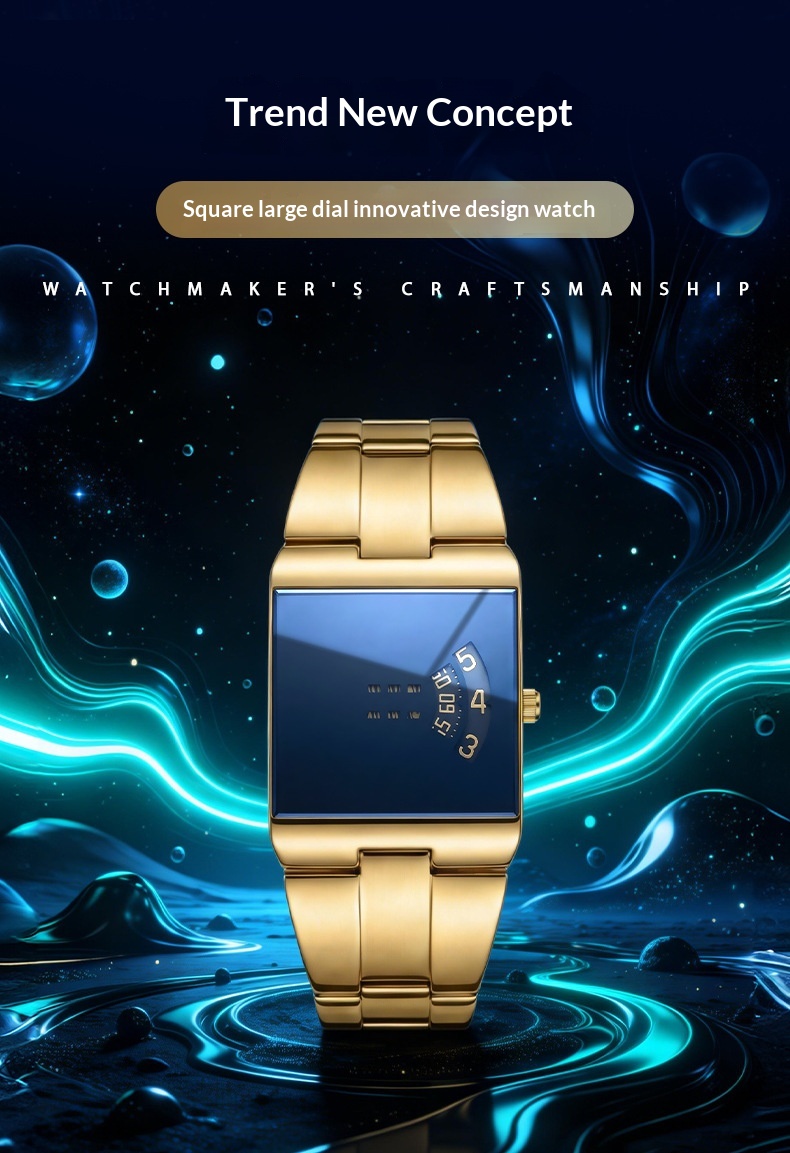5158 Stylish new concept steel quartz watch for Men