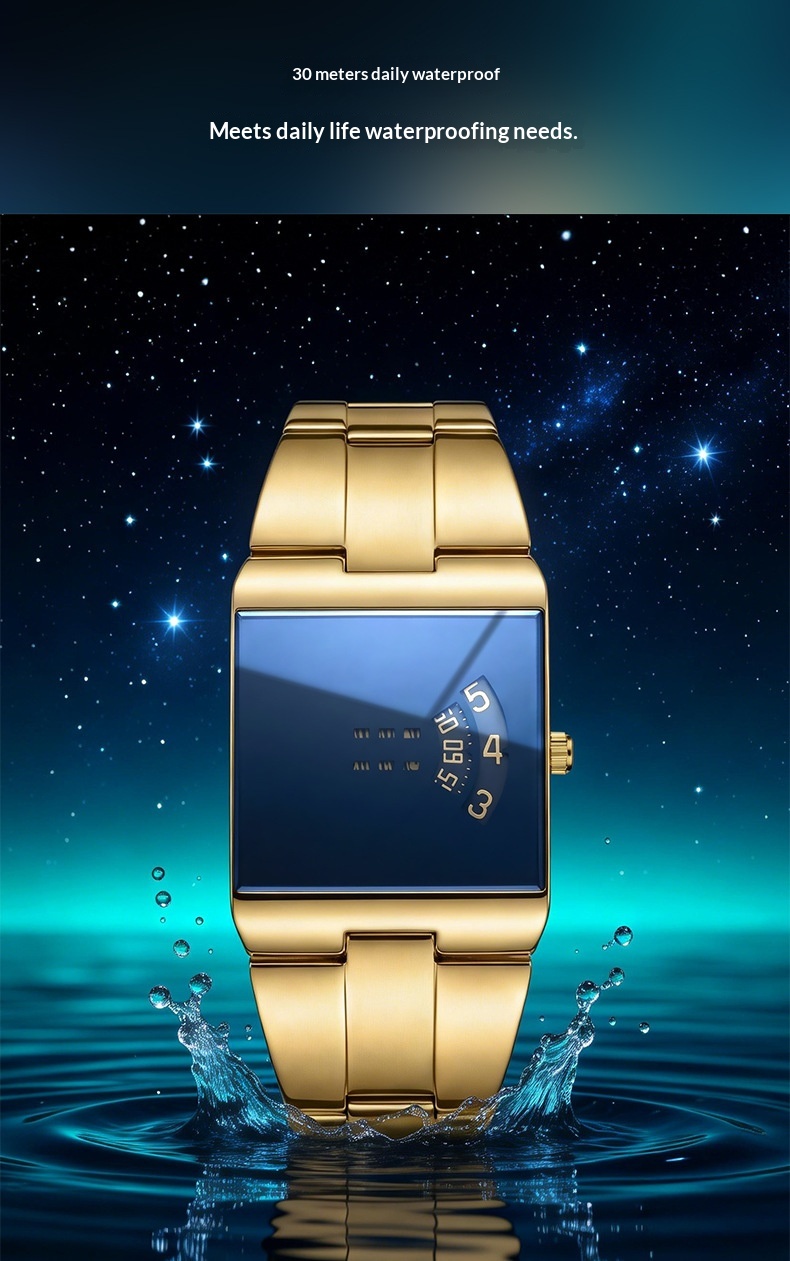 5158 Stylish new concept steel quartz watch for Men