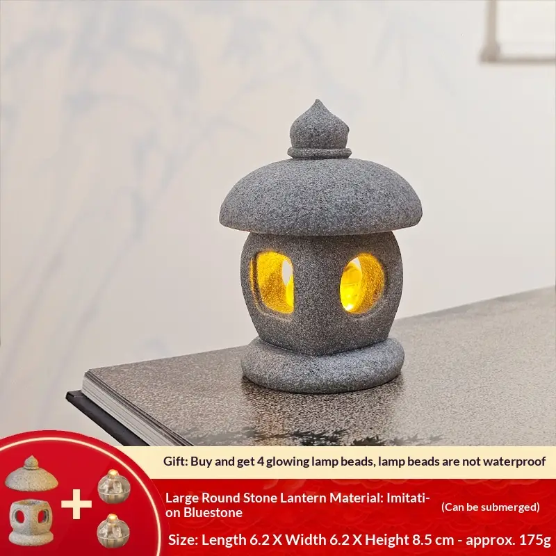 Miniature Landscape Creative Stone Lantern Architectural Water Feature Ornament