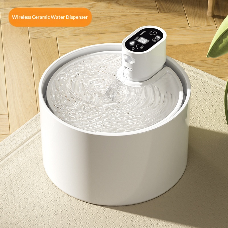Automatic Ceramic Water Fountain For Cats Dog Drinking Bowl — foto 7