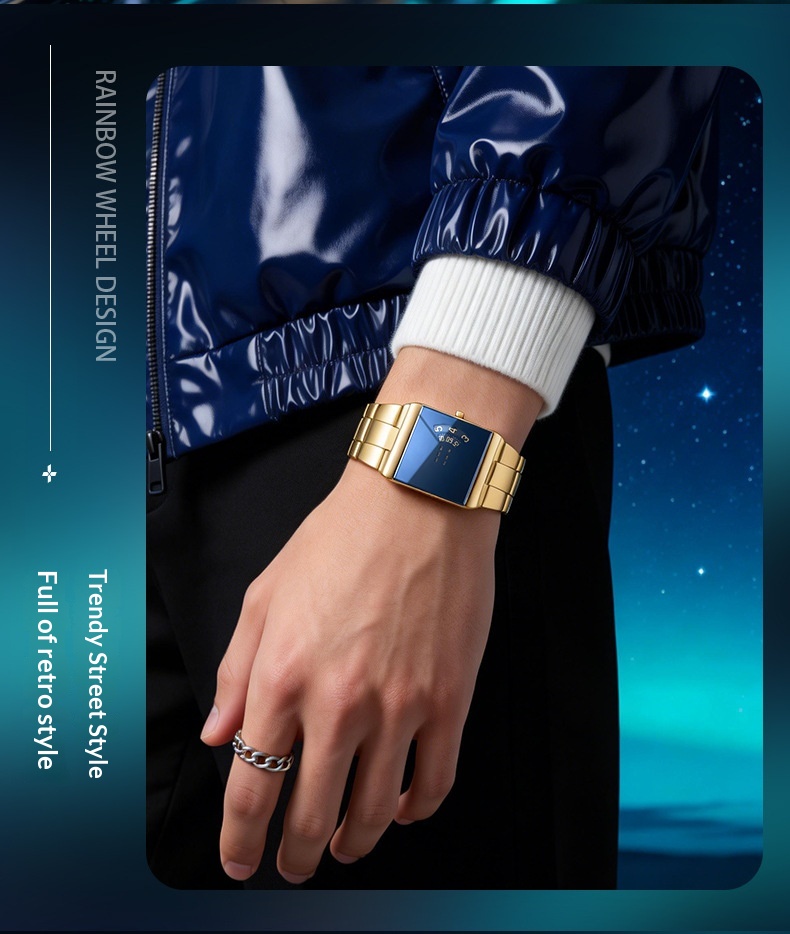 5158 Stylish new concept steel quartz watch for Men
