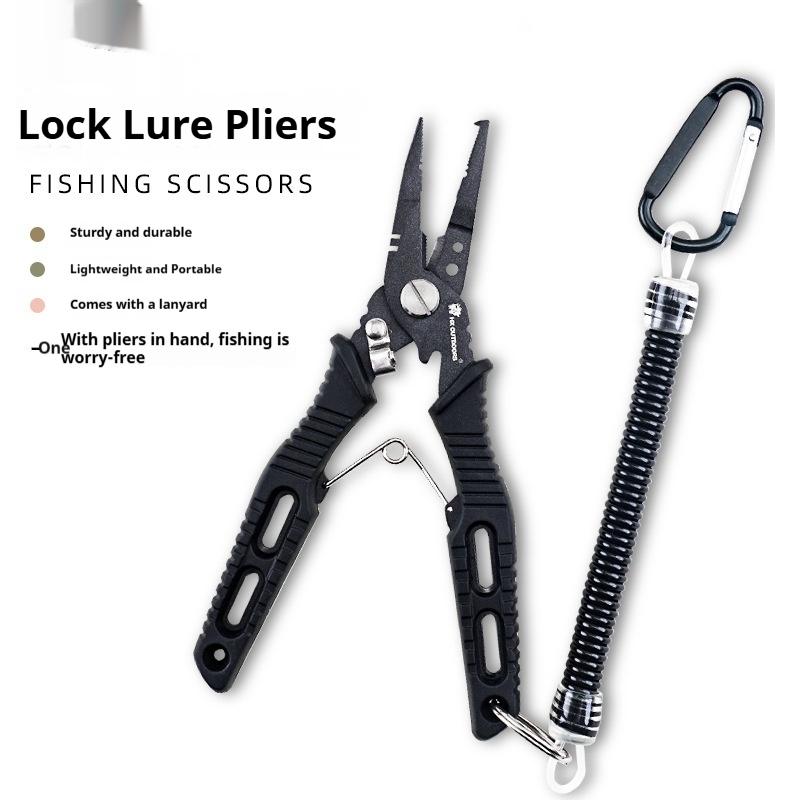 Multi functional fishing pliers hook tying pliers and fish
