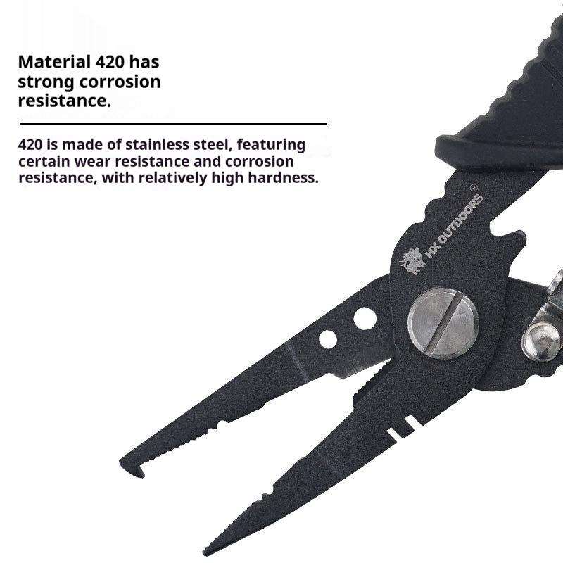 Multi functional fishing pliers hook tying pliers and fish