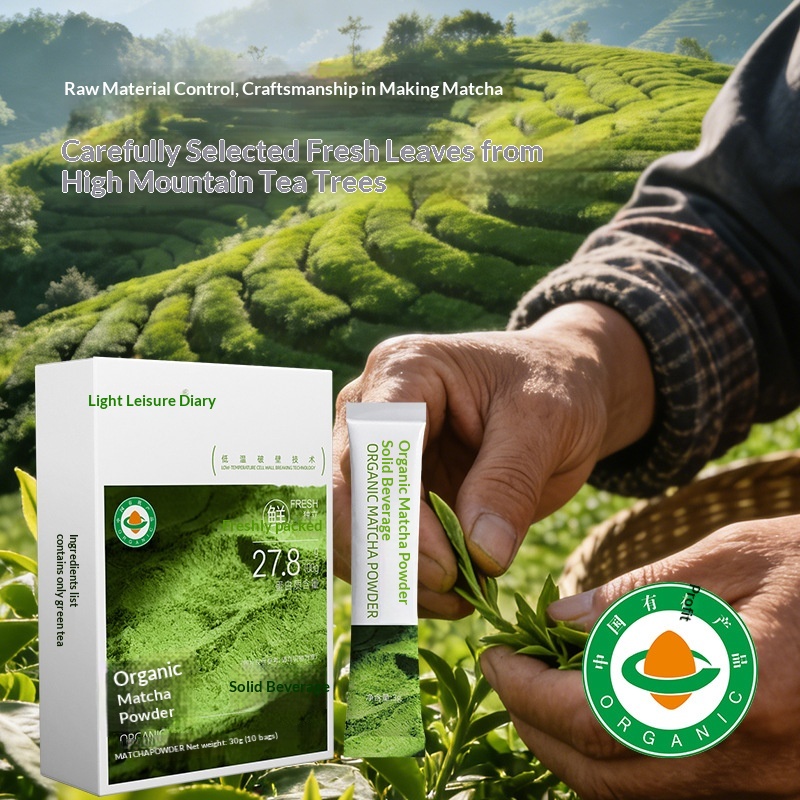 30g Matcha Powder For Baking Desserts Ice Cream Tea Drinks And Milk TeaLow-Fat Green Tea Powder — foto 2