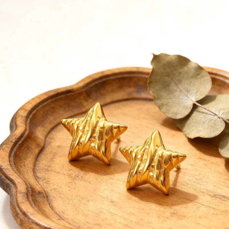 Hypoallergenic Square Earrings For Women In 316L Stainless Steel