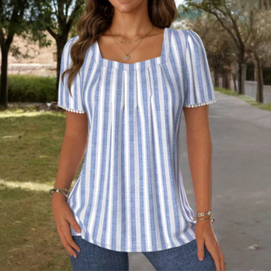 Womens Summer Top Casual Short Sleeves