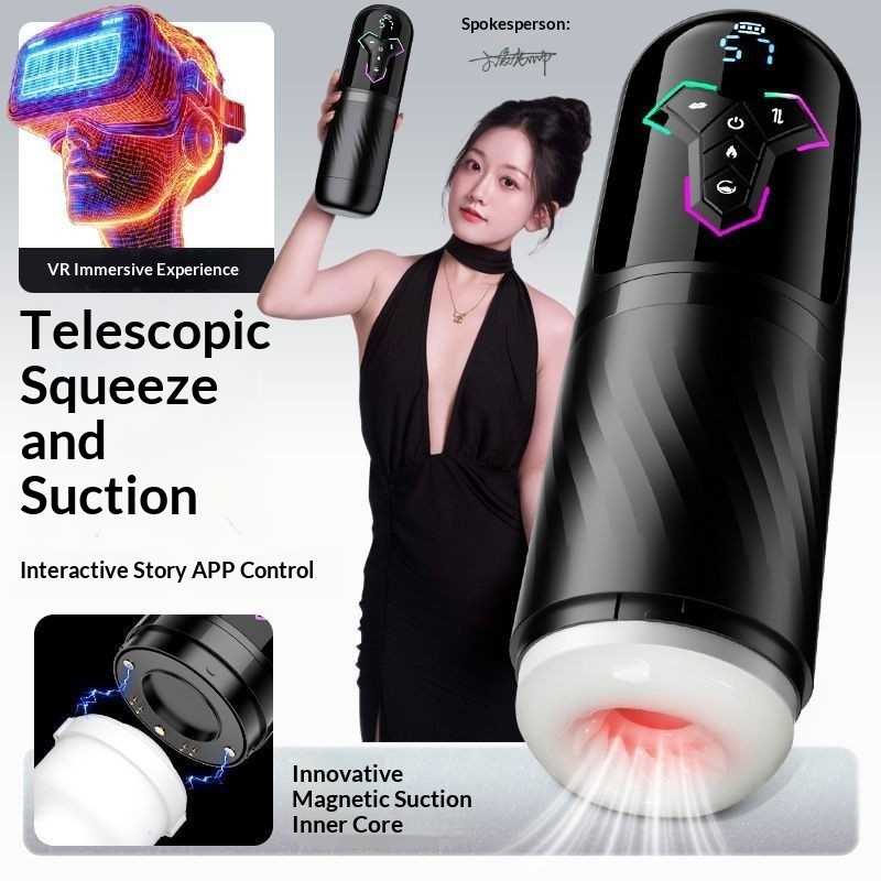 Fully Automatic Retractable Sucking And Vibrating Masturbator 3