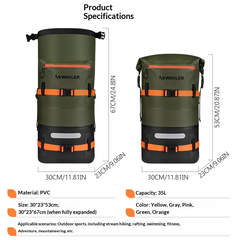 Outdoor Waterproof Backpack For Skiing Stream Trekking 3