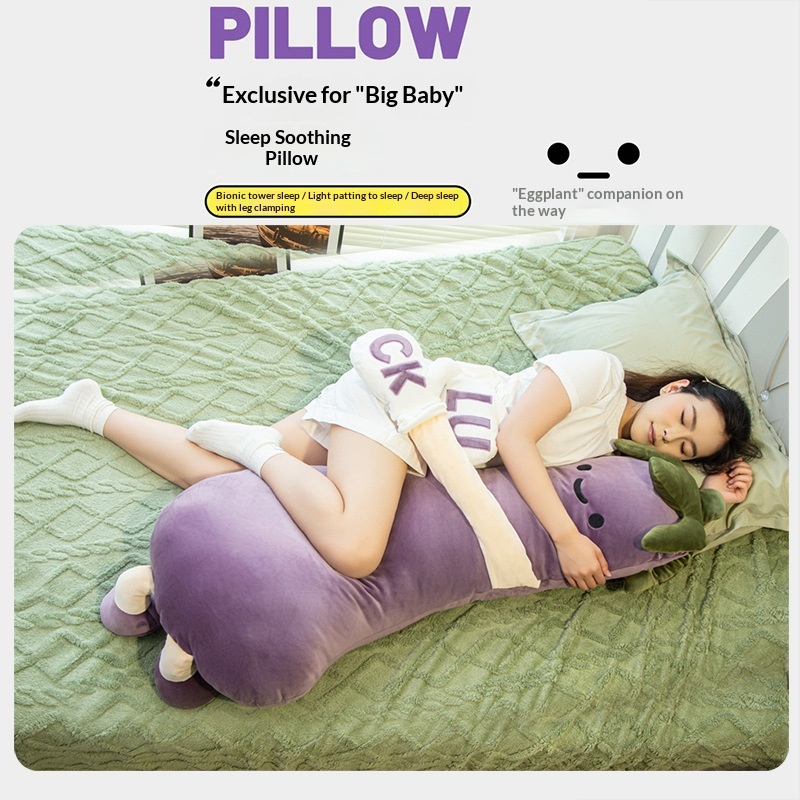 Eggplant King Sleep-Talking Hugging Pillow Doll For Girls To Sleep With — foto 2