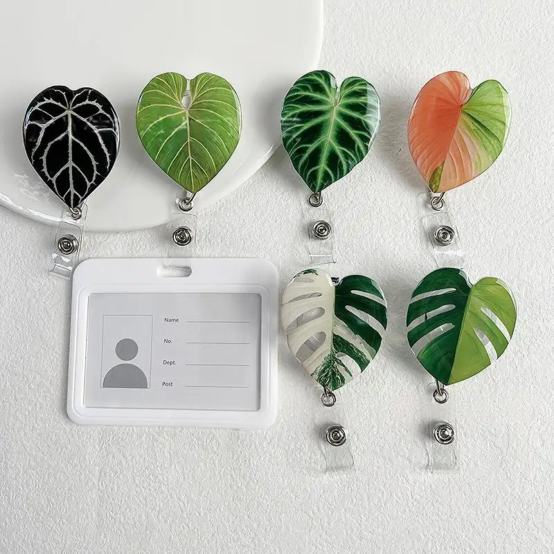 Rotating Leaf Acrylic Epoxy Work ID Badge