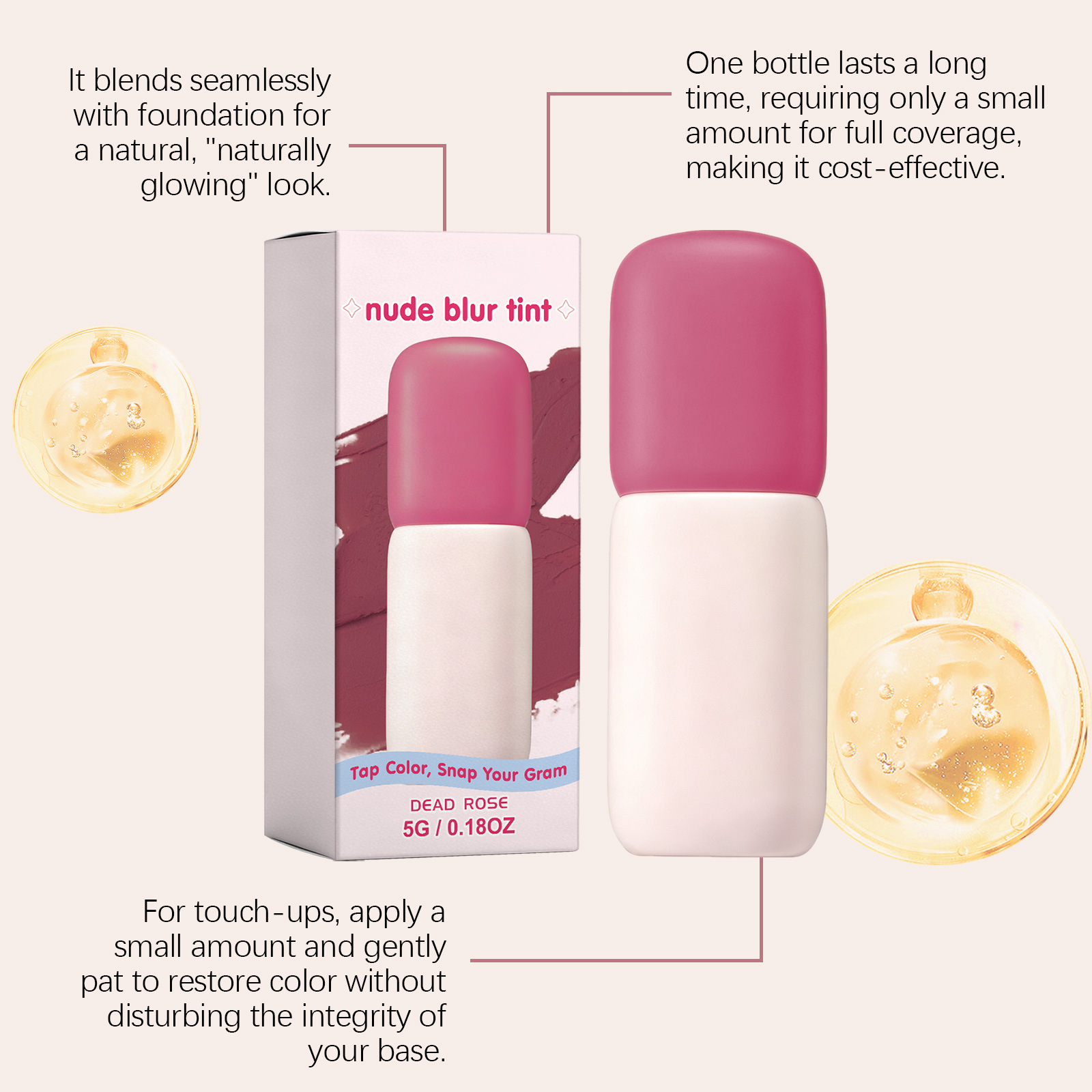 Matte Blush And Lip Gloss Long-wearing Dual-use For Lips And Cheeks 663b9046 72d1 4afe 874c 3e133b26a3ff