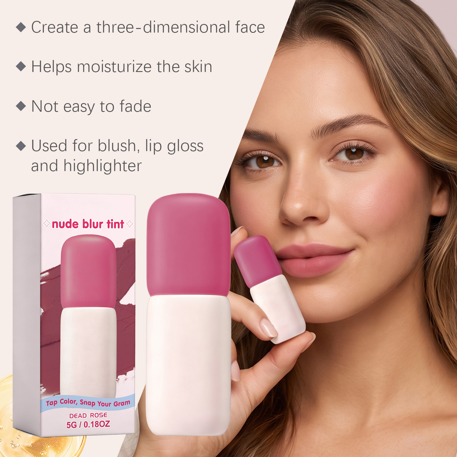 Matte Blush And Lip Gloss Long-wearing Dual-use For Lips And Cheeks 9d85cd14 Abef 471d Bc01 10b3c24b451a